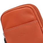 Stylová dámská kožená crossbody kapsa Katana Stacy, oranžová