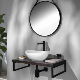 AQUALINE - VEGA deska pod umyvadlo 125x45cm, dub černý VG630