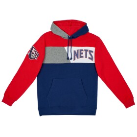 Mitchell & Ness Pánská mikina New Jersey Nets NBA Color Blocked Fleece Hoodie Velikost: S