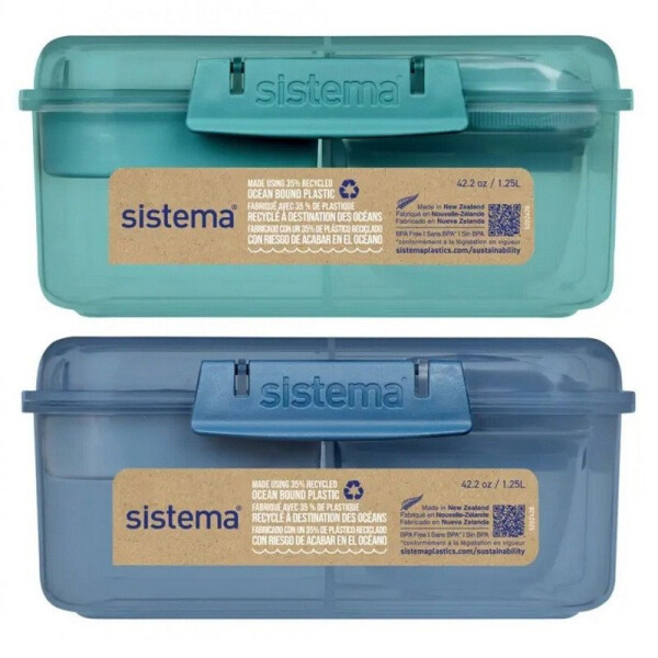 Sistema Krabička Ocean Bound Bento 1,25 l mix barev