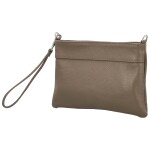 Módní dámská kožená mini crossbody kabelka Kaliopi, tmavě béžová