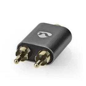 Nedis Stereo audio adaptér 2x RCA (M) - jack 3.5 mm (F) šedá / pozlacený (CATB22255AL)