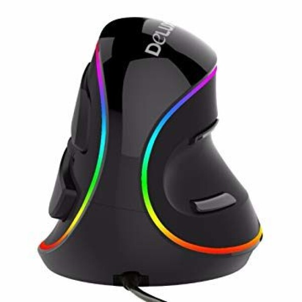 DELUX M618 Plus RGB optická myš / vertikální / 4000DPI / USB (6938820404552)