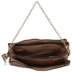 Stylová dámská koženková crossbody kabelka Ebbas, starorůžová