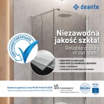 DEANTE - Kerria plus černá - Sprchové dveře bez stěnového profilu, systém Kerria Plus, 80 cm - skládací KTSXN42P