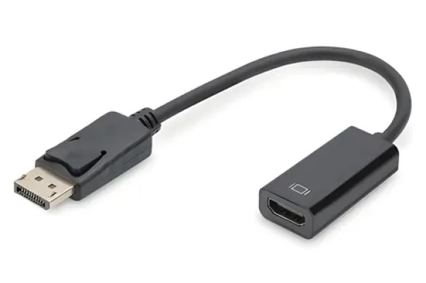 Digitus DisplayPort - HDMI adaptér černá / Adaptér / DisplayPort - HDMI / 0,15 m / Full HD (DB-340400-001-S)