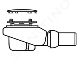 VILLEROY & BOCH - Subway Infinity Odtoková souprava Tempoplex Plus Compact, průměr 90 mm, bílá 92260068