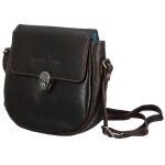 Luxusní dámská kožená crossbody kabelka GW Manoli, tmavě hnědá