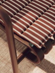 HAY Sedák Terrazza Terracotta bold stripe 82 × 40 cm, hnědá barva, textil
