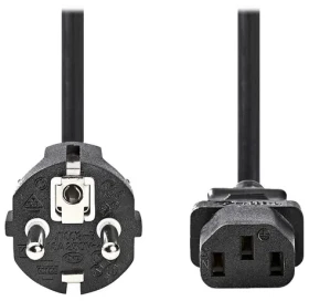Nedis napájecí kabel Schuko - IEC-320-C13 černý / Napájecí kabel / 230 V / 10 A / 5 m (CEGL10030BK50)