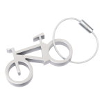 Troika klíčenka a otevírák lahví - kolo (kovová, stříbrná)