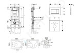 GEBERIT - Duofix Set předstěnové instalace, klozetu Gaia a sedátka softclose, tlačítko Sigma30, chrom mat/chrom SANI11CA1116