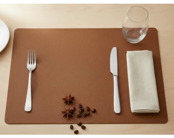 Prostírání 45x30 cm, vzhled kůže, koňak