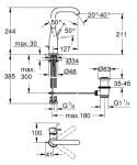 GROHE - Essence New Umyvadlová baterie s výpustí, matná černá 326282431