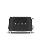 Smeg TSF01BLMEU toustovač / topinkovač, 2 toasty, 6 úrovní opékání, zásuvka na drobky, styl. 50. let, matně černá