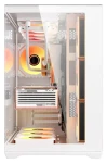DarkFlash C280 bílá / Skříň / E-ATX / 7× 120 mm ventilátor / 270° tvrzené sklo / bez zdroje (C280 WHT +7F)