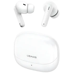 USAMS IF27 TWS bílá / Bezdrátová sluchátka do uší / Bluetooth 5.3 / Dotykové ovládání (BHUIF05)