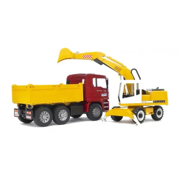 Bruder 2751 MAN TGA nákladní s bagrem Liebherr