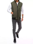 Pánská prošívaná zelená vesta FashionStreet TX4019 XXL