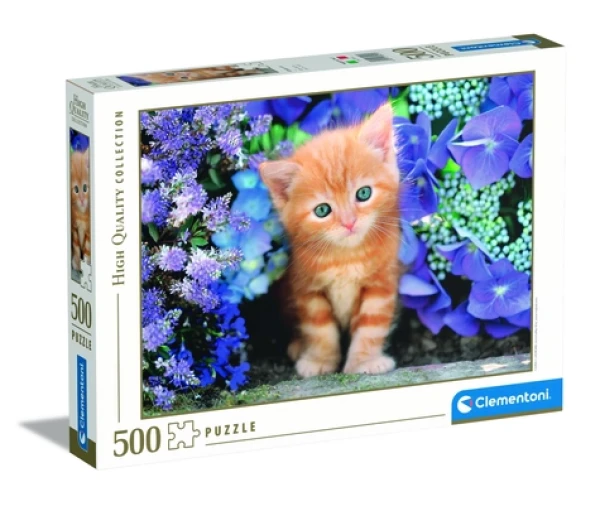 Clementoni PUZZLE Zrzavé kotě v květinách