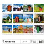 Nástěnný kalendář 2026 Helma - Kadibudky, 30 x 30 cm