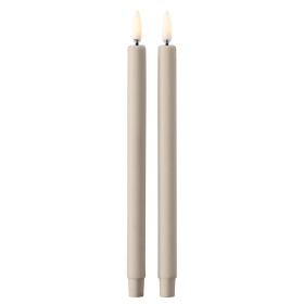 STOFF NAGEL Voskové LED svíčky Sand – set 2 ks, béžová barva, plast, vosk