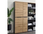 Univerzální skříň s policemi Memphis, 75 cm, dub artisan/grafit