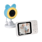 EVOLVEO Baby Monitor N35 – dětská chůvička s kamerou, VOX, teploměr, noční vidění, RGB světlo Modrá