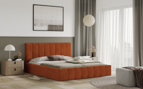 FRONTI Postel RIMINI 160x200 měděná s úložným prostorem