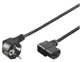 Goobay 50080 černá / Napájecí kabel / CEE 7/7 - IEC C13 / zahnutý / 2 m (50080)