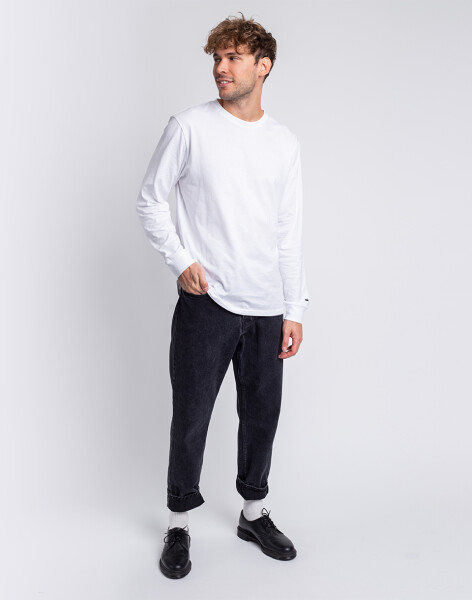 Tričko Carhartt WIP L/S Base T-Shirt White/Black