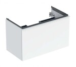 GEBERIT - Acanto Umyvadlová skříňka, 89x54x48 cm, 2 zásuvky, lesklá bílá 503.005.01.1