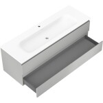 MEXEN/S - Orio koupelnová skříňka 140 cm s umyvadlem Vela, 2 zásuvky, šedá mat/bílá mat 91A10-14047-2-BFF62-W23M01