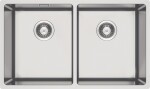 DEANTE - Egeria steel Ocelový dřez, 2-miska, spodní montáž ZPE_020A