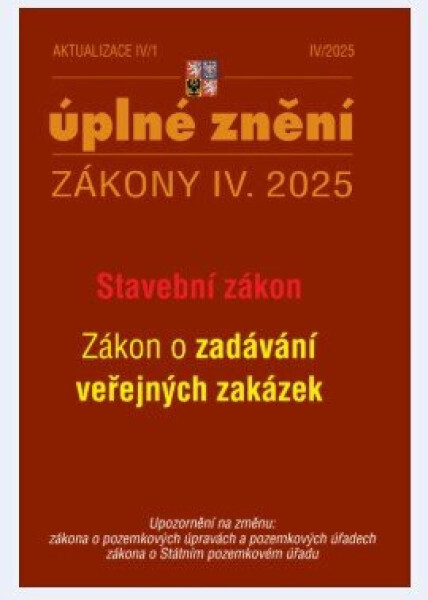 Aktualizace IV/1 2025 - Stavební zákon