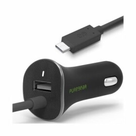 PureGear USB autonabíječka + USB-C kabel Barva / Kvalita: Černá