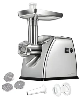MPM MMM-07M stříbrná / Mlýnek na maso / 1800 W / 3 disky (MMM-07M)
