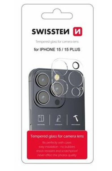 SWISSTEN Ochranné sklo čoček fotoaparátu pro Apple iPhone 15/15 Plus (94500109)