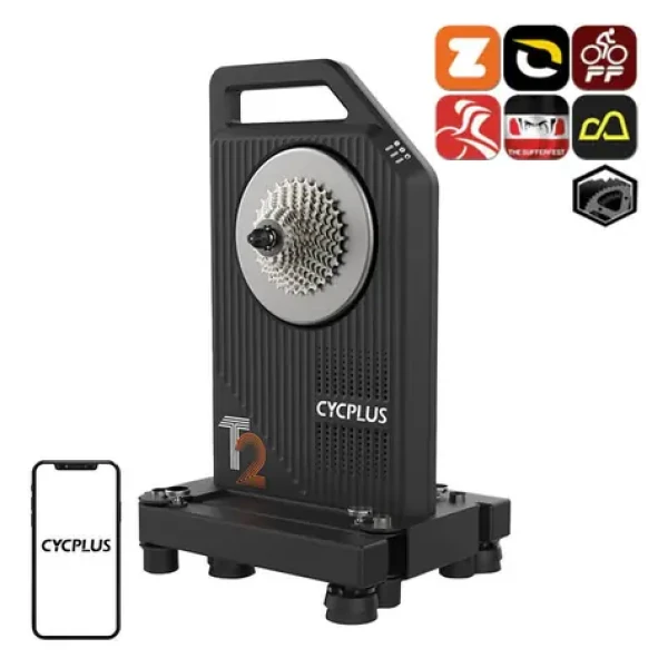 Cycplus T2 / Cyklistický trenažér / Direct Drive / Bluetooth 5.0 / ANT+ / 2200 W / 17% sklon (T2)