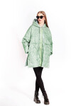 Dámská prošívaná oversize bunda mátové barvě kapucí model 17032490 Zelená XL (42) Ann Gissy