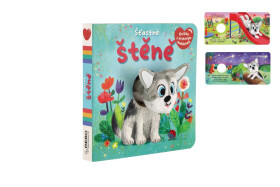 Šťastné štěně knížka s prstovým maňáskem 12,5x12,5cm - Kolektiv