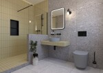Wc závěsné SAT Infinitio včetně prkénka softclose, šedá mat, zadní odpad SATINF010RREXPLGRM SATINF010RREXPLGRM