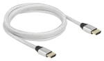 DeLock Ultra vysokorychlostní HDMI 85367 stříbrná / Kabel / 48 Gbps / 8K/60Hz / 2m / pozlacené konektory (85367)
