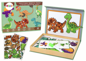 Mamido Vzdělávací sada magnetické puzzle s motivy dinosaurů
