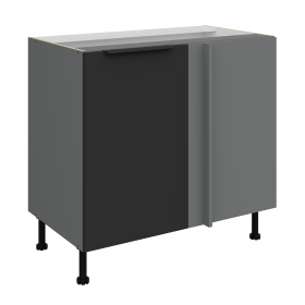 Spodní rohová skříňka Aria ANT 105 ND 1F BB Barva korpusu: Antracit, Barva dvířek: BL - Black AFM