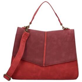 Módní dámská koženková kabelka do ruky Sira, červeno-vínová