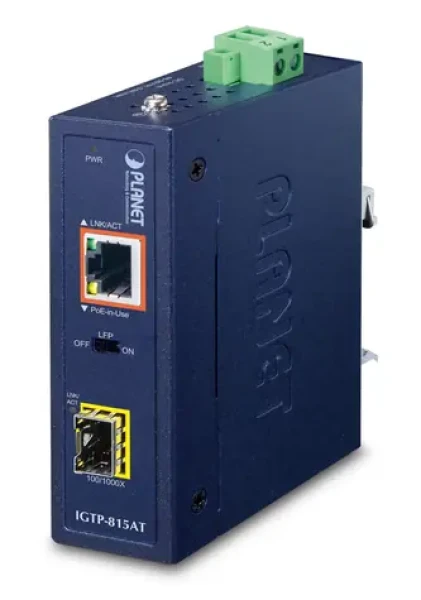 Planet Průmyslový převaděč médií IP30 / Převaděč síťových médií / Kompaktní provedení (IGTP-815AT)