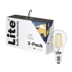 Lite bulb Moments White Ambience E27 Google Home, Amazon Alexa , 3 ks