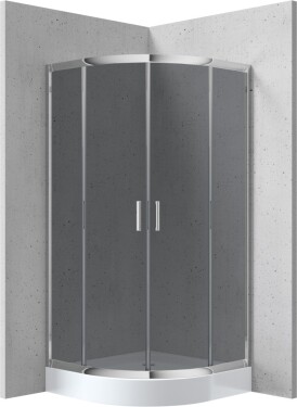 DEANTE - Sprchový kout Funkia, čtvrtkruh, s vaničkou, 90x90 cm KYPZ451K