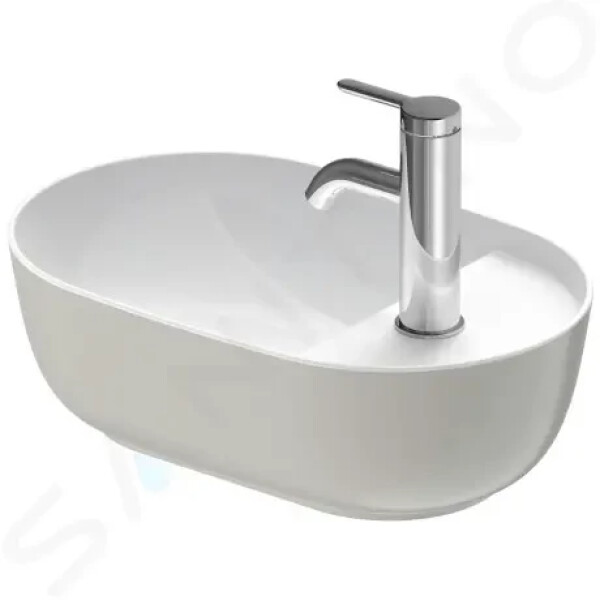 DURAVIT Luv Umývátko na desku, 420x270 mm, bez přepadu, otvorem pro baterii, bílá/matná šedá